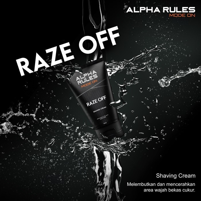 Alpha Rules Raze Off Sabun Cream Shaving Cream Wajah Cukur Jenggot Brewok Kumis