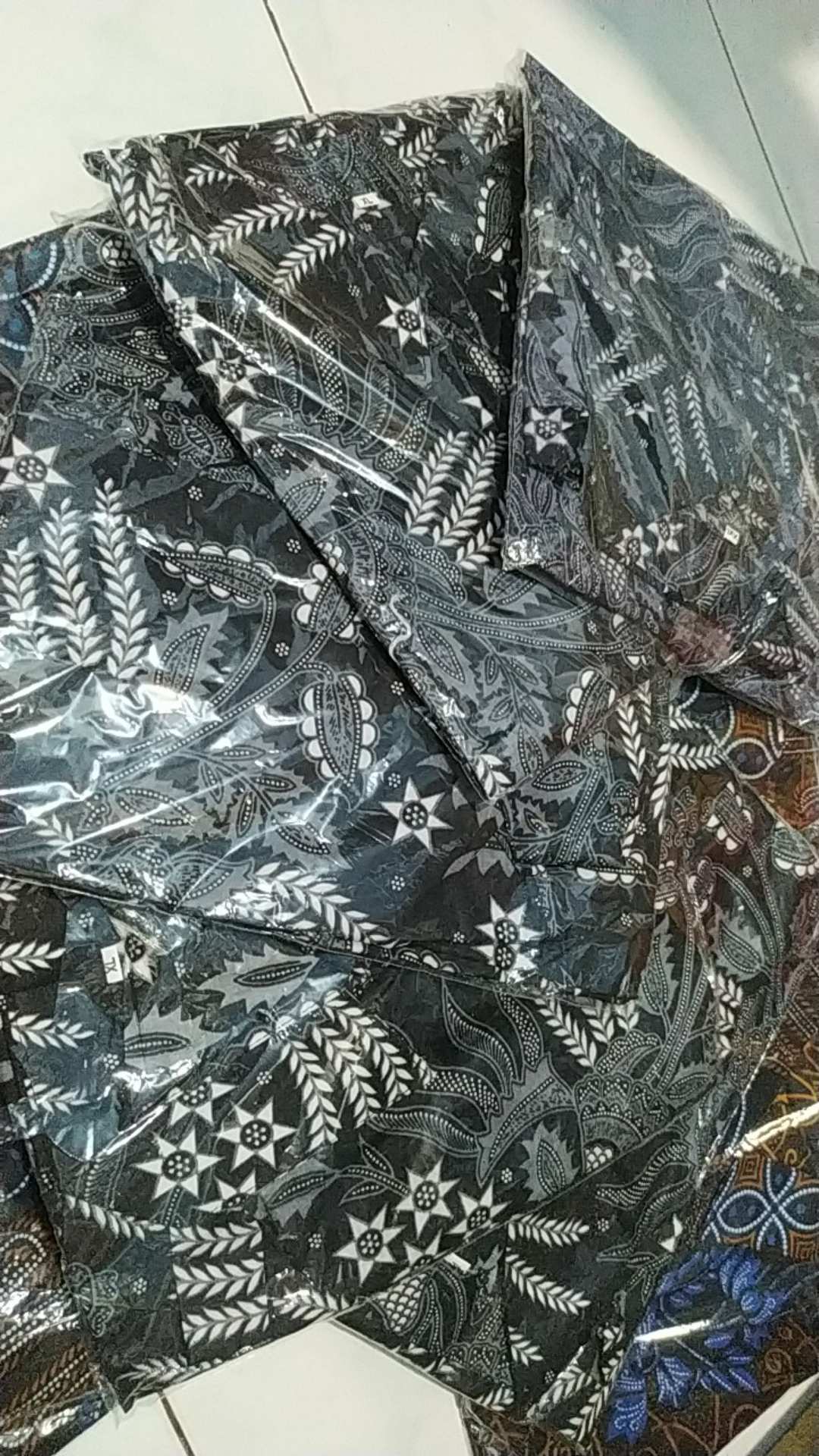 Nabila Batik Jumbo M / 10xl Kemeja Lengan Pendek Motif Kupu Abu Murah Batik Jumbo