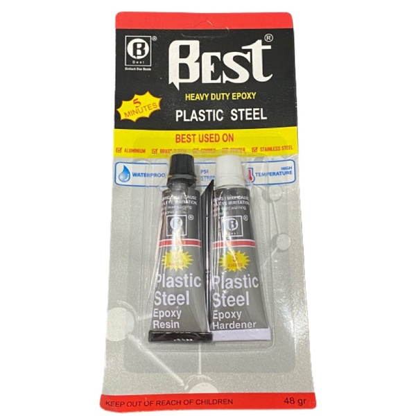 

LEM PLASTIC STEEL 5 MENIT HEAVY DUTY EPOXY 48 GRAM BEST