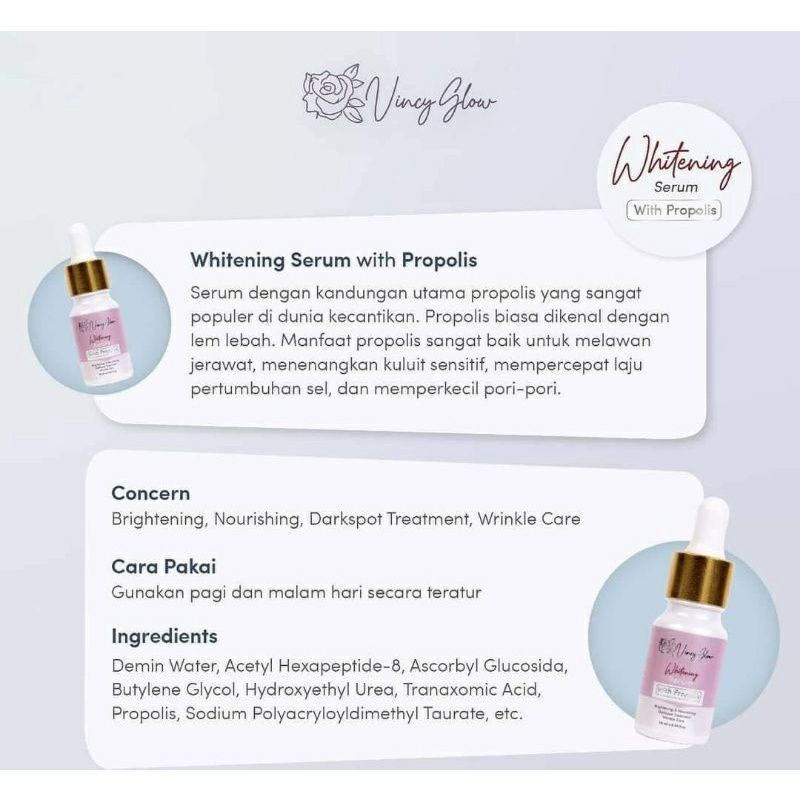 SERUM WHITENING PROPOLIS BY VINCY GLOW