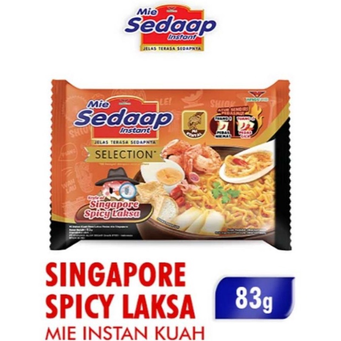 

MIE INSTAN MIE SEDAAP MI KUAH RASA STYLE OF SINGAPORE SPICY LAKSA 83g