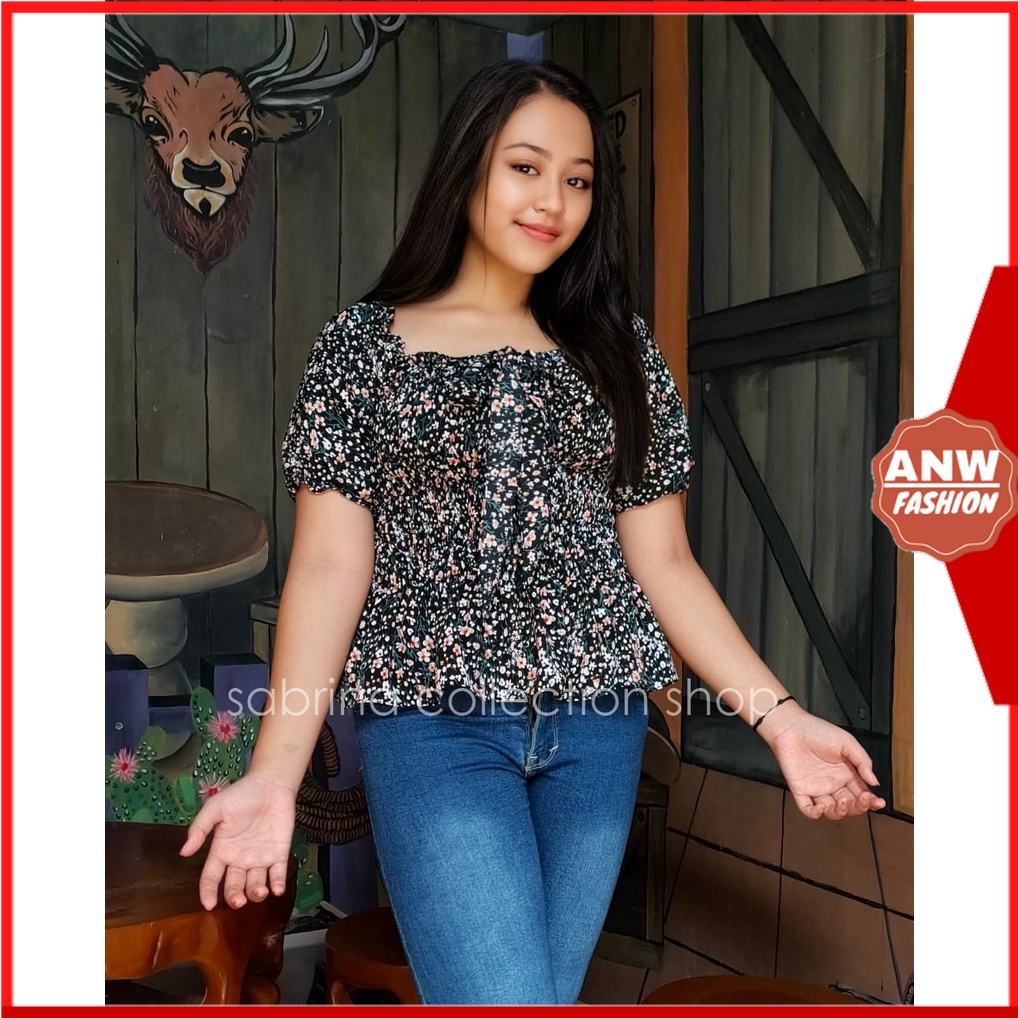 KARIN BAJU SABRINA JUMBO KOREAN STYLE BAJU ATASAN WANITA BIG SIZE / BAJU KOREA / BIG SIZE DRESS / BI