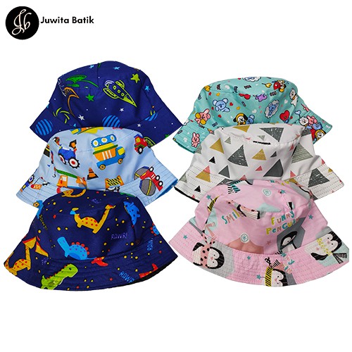 Bucket Hat Anak Topi Bucket Hat Anak Laki Laki Perempuan Motif Karakter Kartun Murah