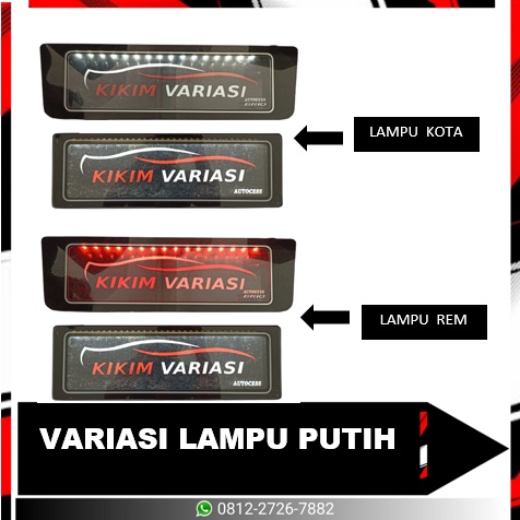 TEMPAT PLAT KHUSUS BRIO + LAMPU (BIRU &amp; PUTIH)