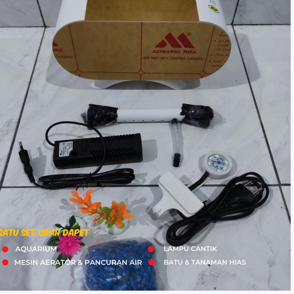 Oke Price.. [COD]TERMEWAH  1 SET AQUARIUM MINI AKRILIK AIR MANCUR PIPA PVC POMPA FILTER SIRKULASI AI