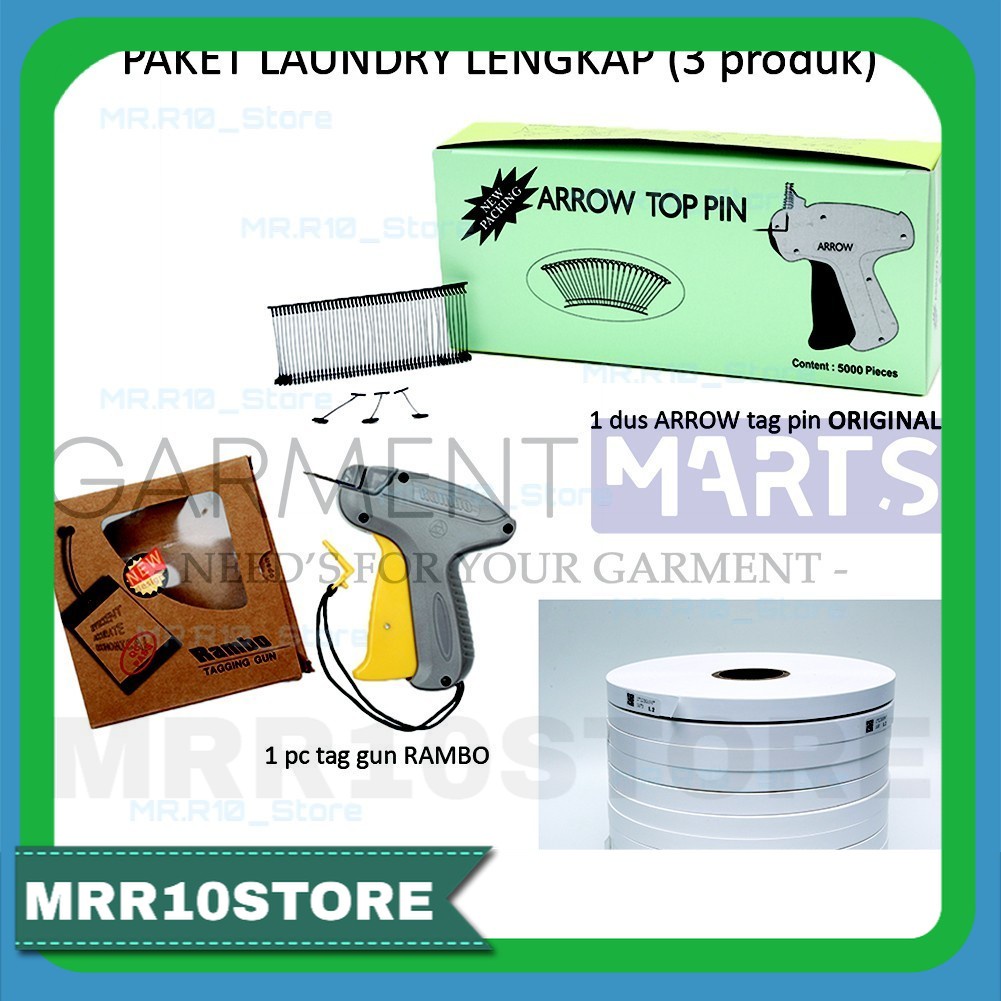 

Paket Laundry Alat tembak Tag gun & Tag pin & Pita label penanda