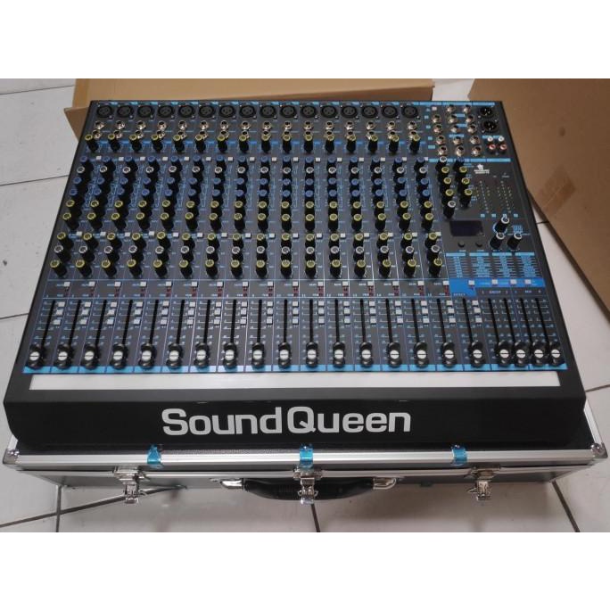 Mixer Audio Soundqueen SQ-16 16 Channel Efek Alesis plus Hardcase