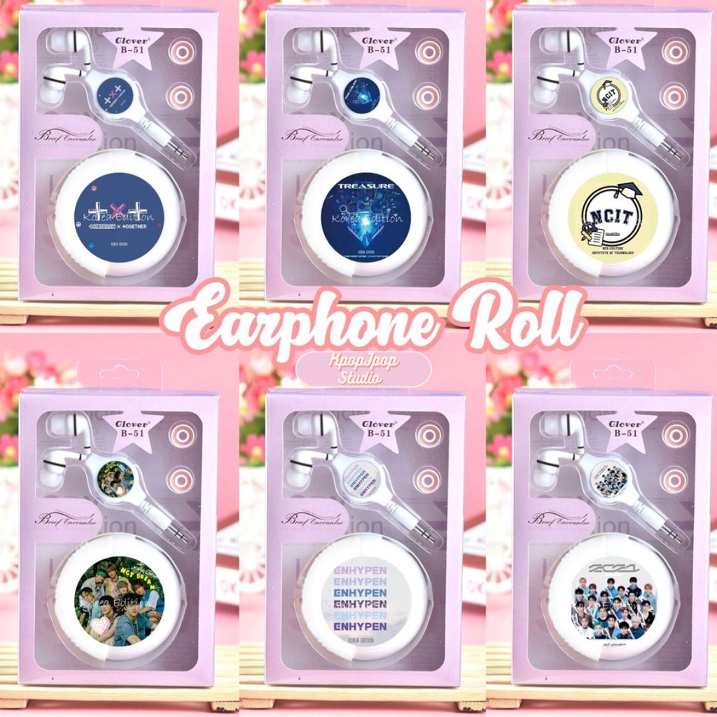 Headphone Earphone Roll Viral Korea Kpop NCT 127 BTS Twice Stary kids Enhypen Treasure