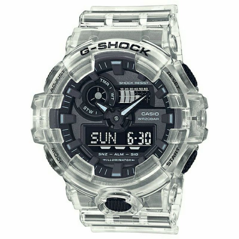 CASIO G-SHOCK GA-700SKE-7ADR / GSHOCK GA700SKE-7A SKELETON SERIES ORIGINAL & GARANSI