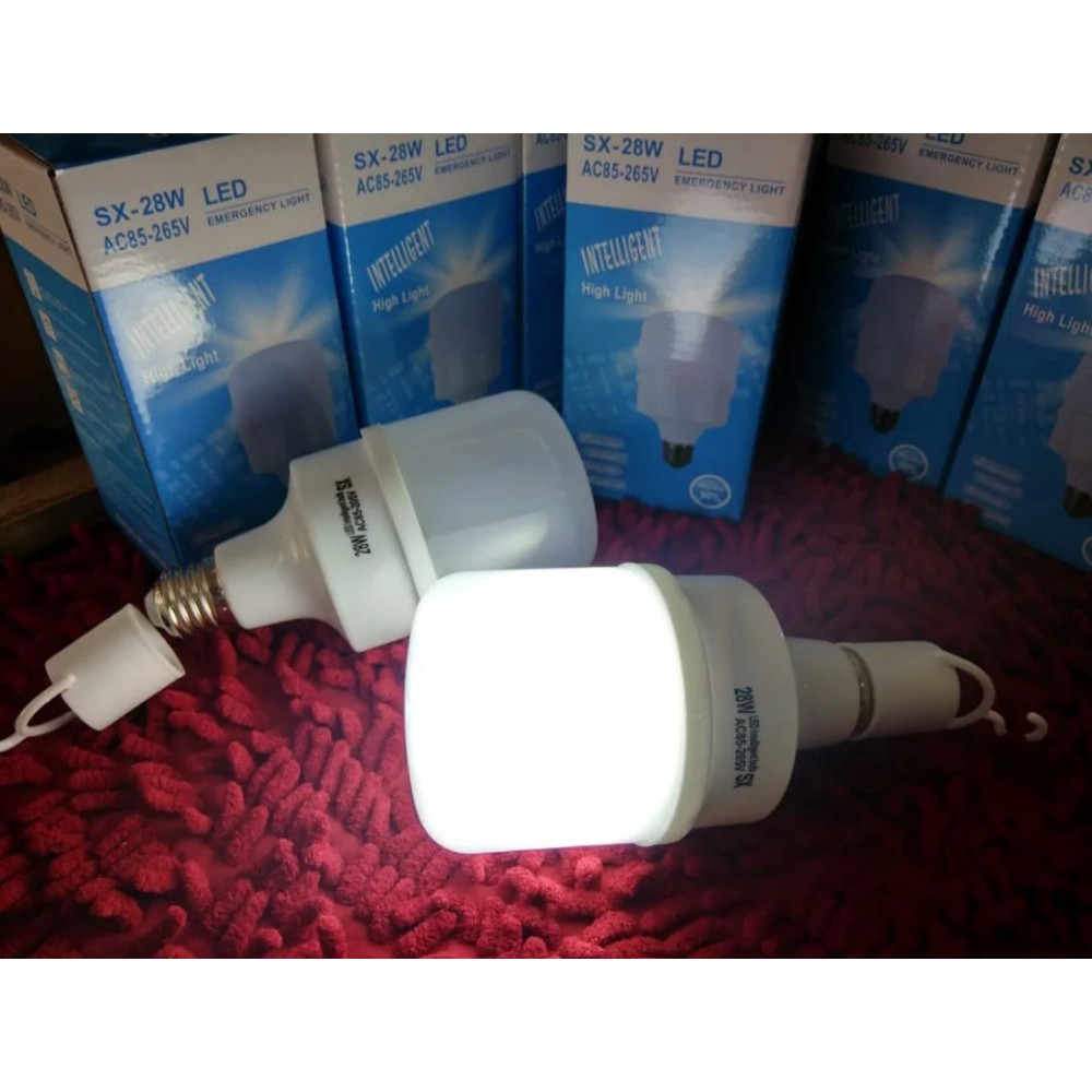 [175 GRAM] Lampu Emergency SUPER TERANG LED 25watt / 28 W / 38 Watt Lamp Bohlam Sentuh