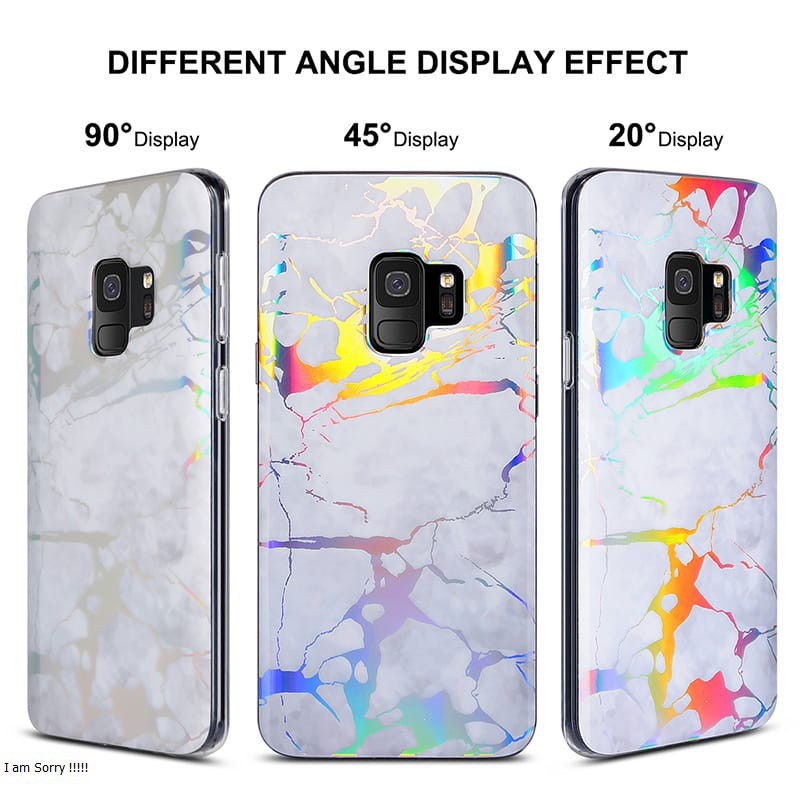 Case Silicon Marble Hologram Iphone X XR XS MAX Case Marble