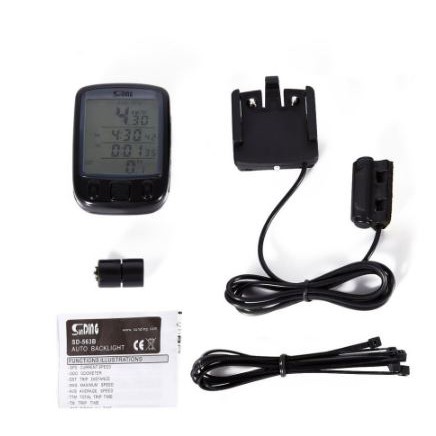 [SPEDOMETER] - SunDING Speedometer Sepeda Backlight LCD - SD-563A - Black