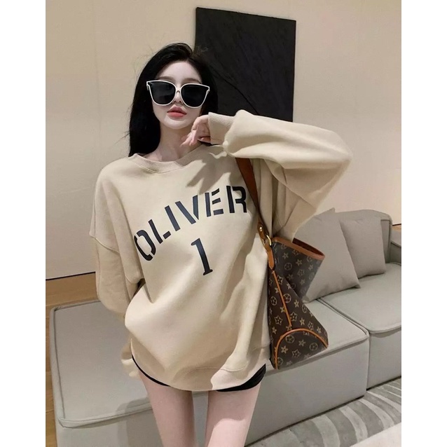 OLIVER 2XL 3XL Oversize Sweater Crewneck Oblong | Outerwear Wanita Terbaru Fashion Terkini Korean Style