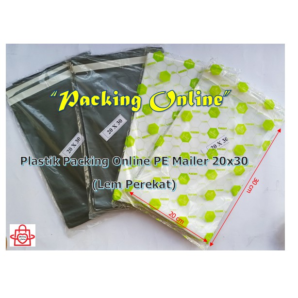 

Plastik Packing LEM 20x30 / Polymailer PE Premium isi 50 Lembar Per pack / Plastik REA