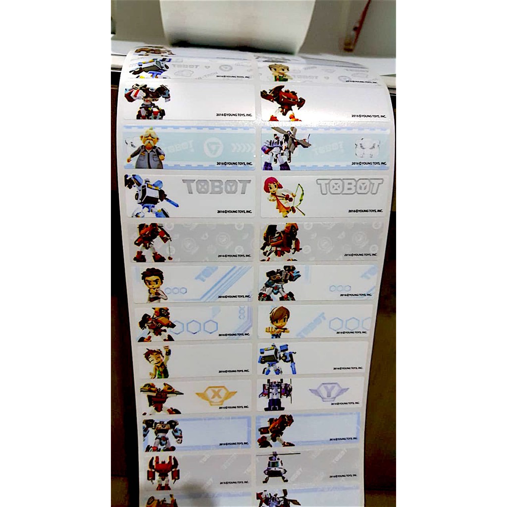 

Label nama stiker waterproof premium Tobot Ori