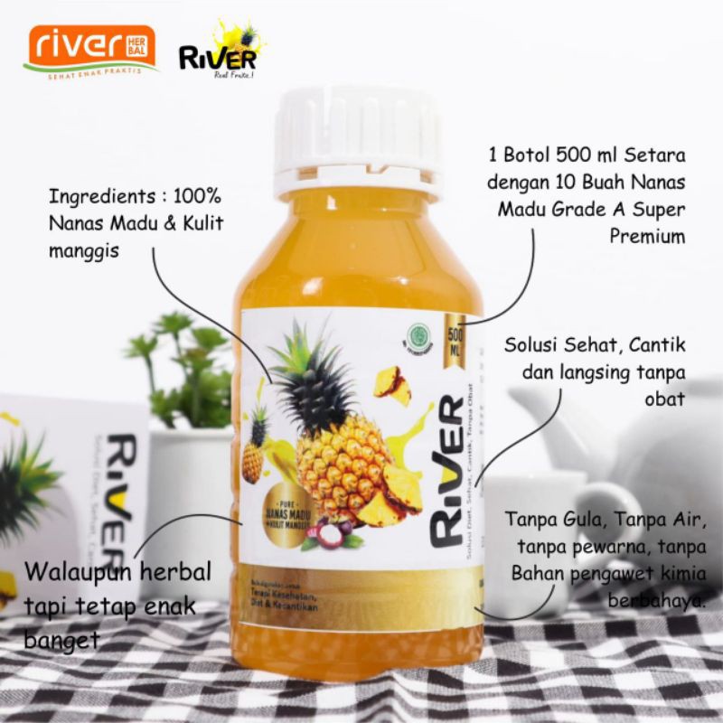 

River Pure nanas madu minuman kesehatan herbal alami penurun berat badan natural