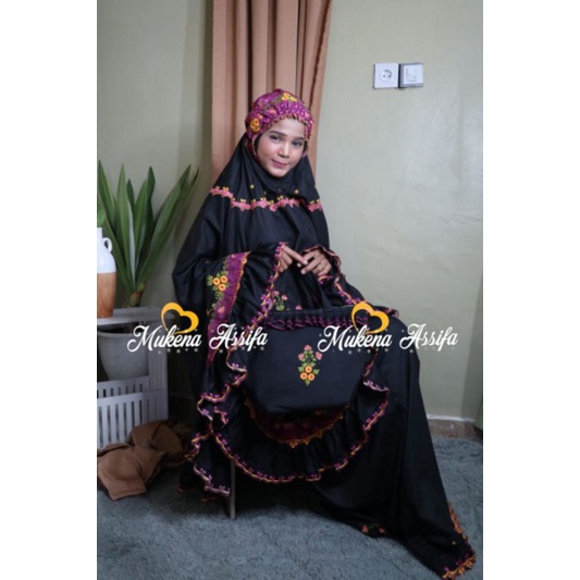 mukena boedir rimpel bordir bukittinggi