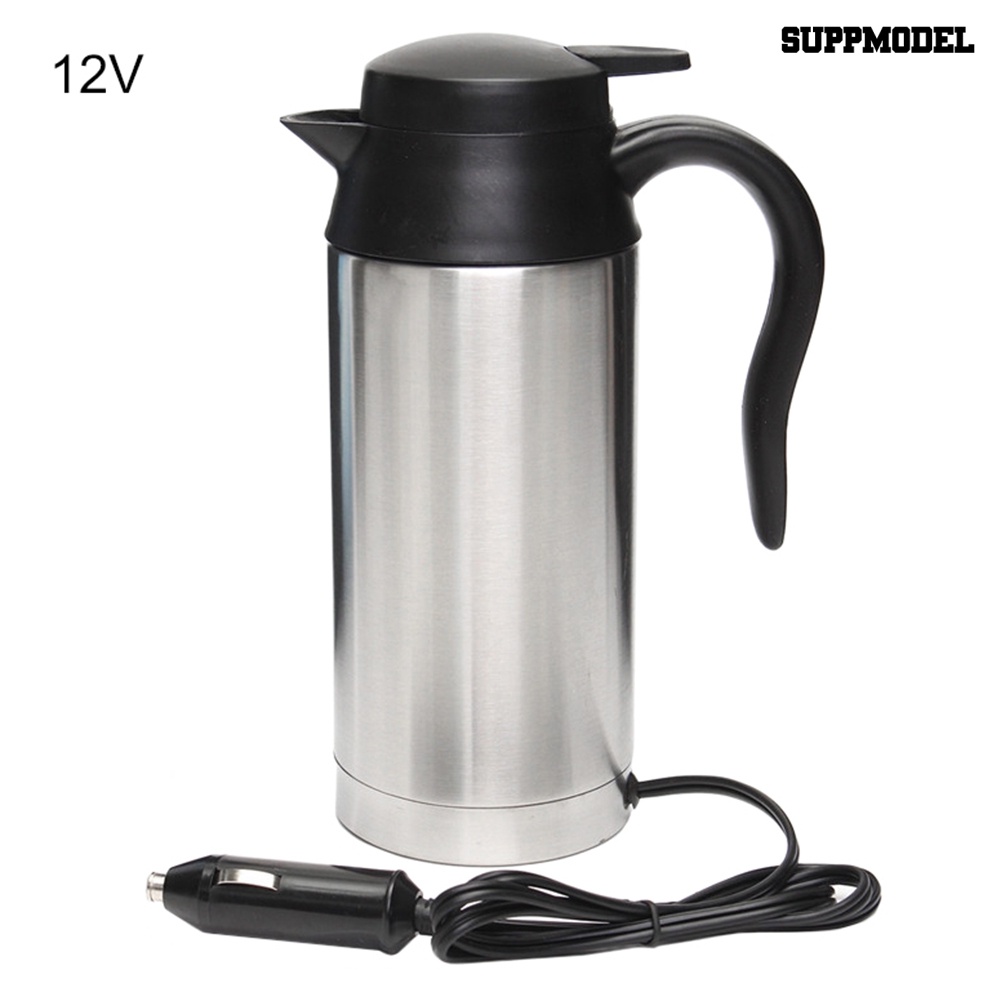 Ketel Pemanas Air Elektrik 12 / 24V 750ml Bahan Stainless Steel Untuk Travel