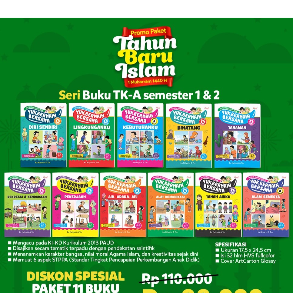 Paket Seri Buku TK-A Semester 1 dan 2