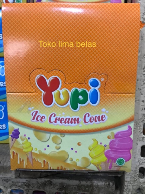 Yupi Ice Cream Cone 1 box isi 24 Pcs