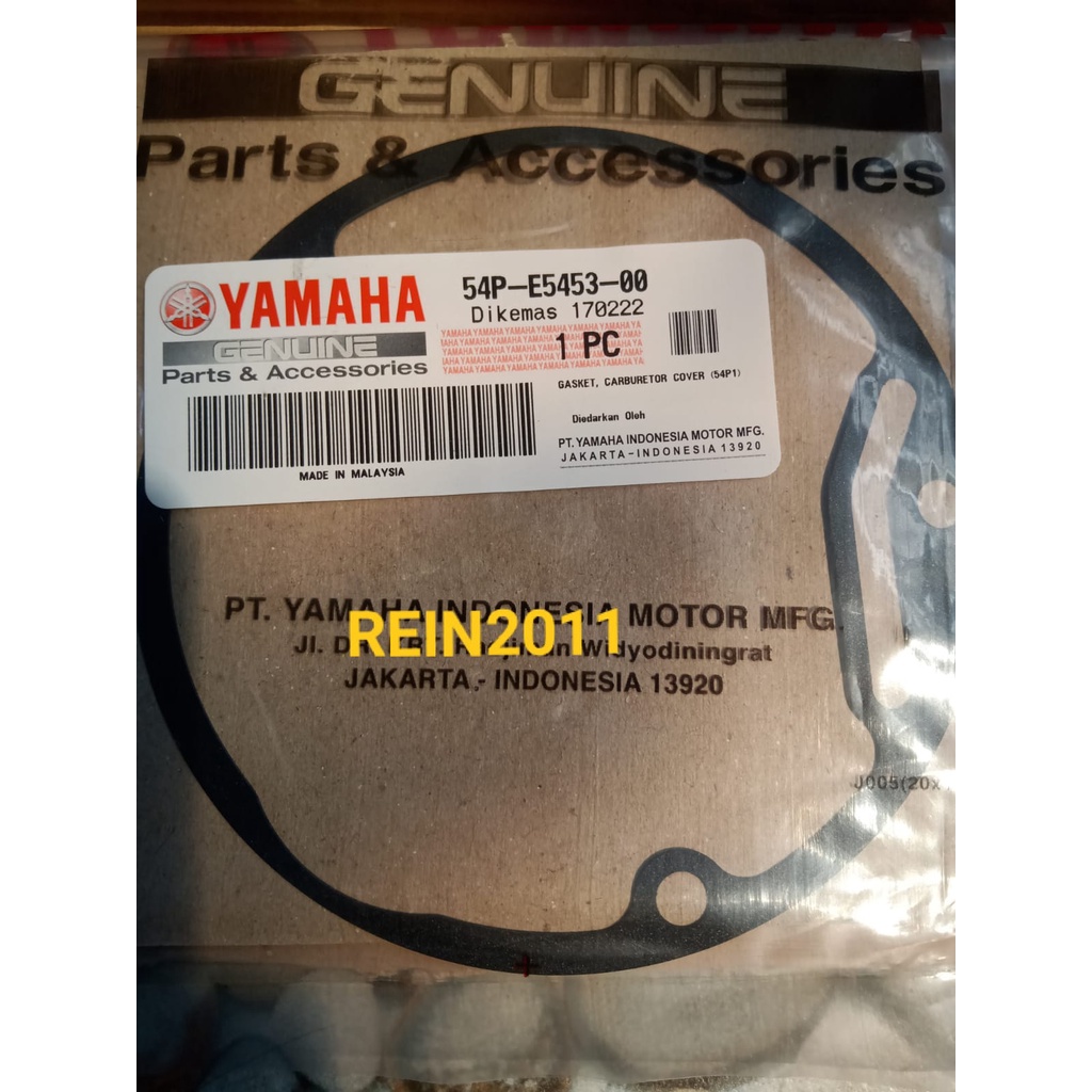 GASKET PERPAK PAKING TUTUP BLOK MAGNET MIO J SOUL GT 115 ASLI ORI YAMAHA 54P E5453 00