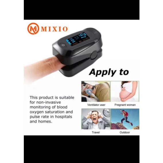 Oximeter H1 Figertip Pulse Oxymeter Alat ukur kadar Oksigen Sp02