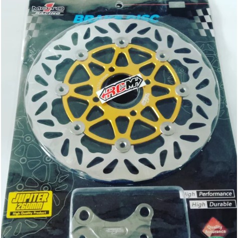 PIRINGAN BRAKE DISC DEPAN FLOATING GOLD EMAS JUPITER Z BURHAN FIZR F1ZR FIZ-R UK 260 SDH MA BREKET