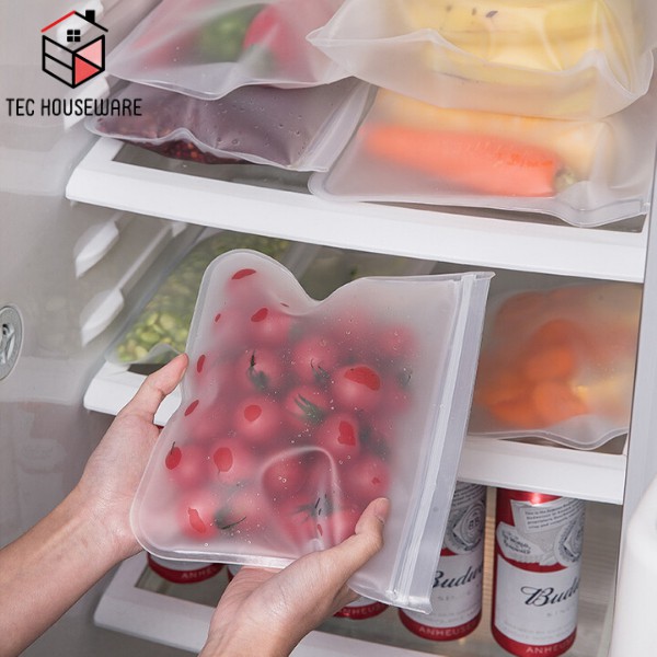 [ Cinicini ] AIKO Plastik Kulkas Penyimpanan Reusable Ziplock  Plastik penyimpanan Makanan Segar Plastic Storage Fridge ( Medium )