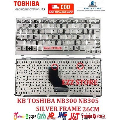KEYBOARD KIBOT LAPTOP NOTEBOOK TOSHIBA TOSIBA SATELIT SATELLITE SATELITE NB300 NB305 SILVER WITH FRA