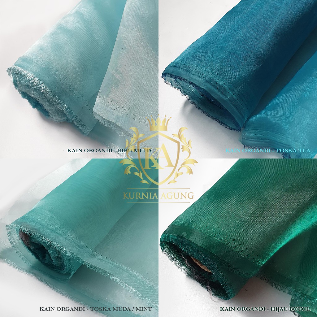 Kain Organdi Organza Kaca Meteran Per Meter Lebar 150 cm Ter Murah Laris Bahan Dekorasi Gaun Hijab