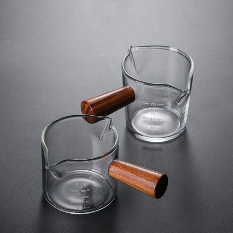 Gelas Takar Espresso Measuring Cup Double Mouth - S08 - Transparent