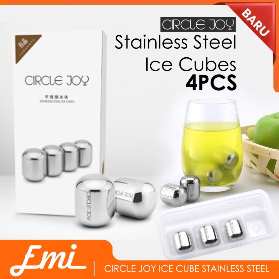 Circle Joy Ice Cube Es Batu Stainless Steel Cooler Stone