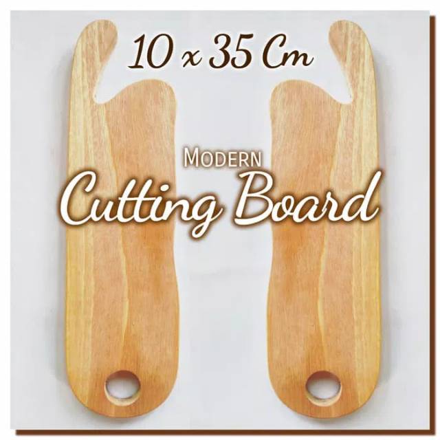 Modern Cutting Board 10x35Cm Talenan kayu unik cantik modern rustic 03