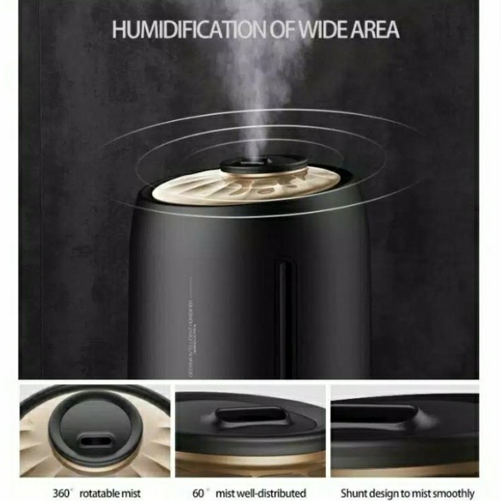 DEERMA F600 5L Air Humidifier Ultrasonic Touch Screen F 600 5 Liter Pelembab Ruangan 3 Level Uap