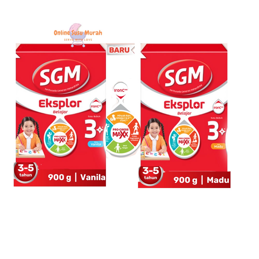 SGM EKSPLOR 3+ VANILA MADU 900 GR SGM 3 900 GR