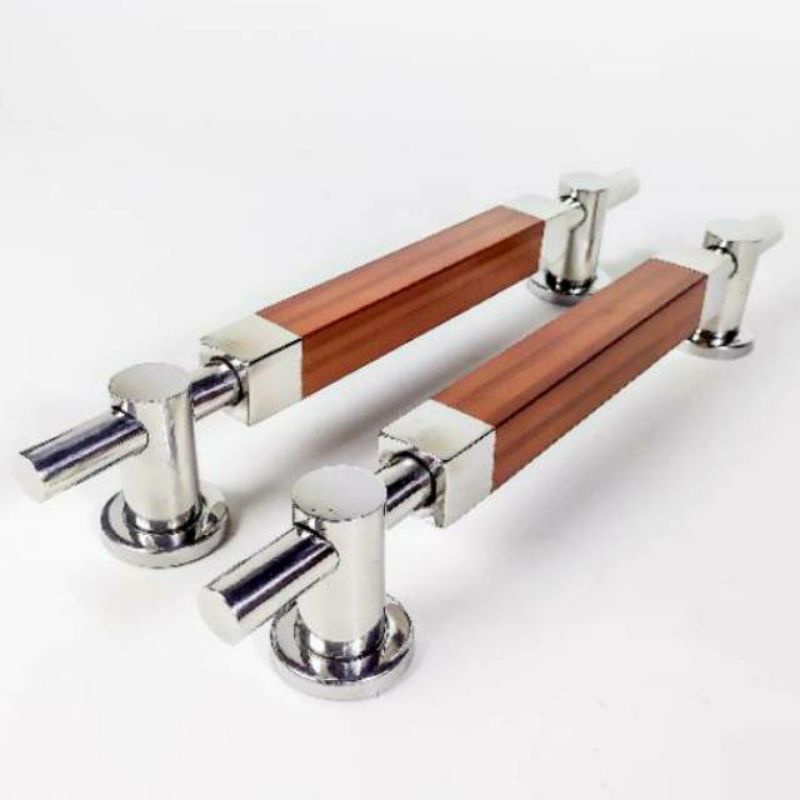 handle pintu kotak tarikan pintu sunduk gagang pintu rumah kayu coklat minimalis 35 cm