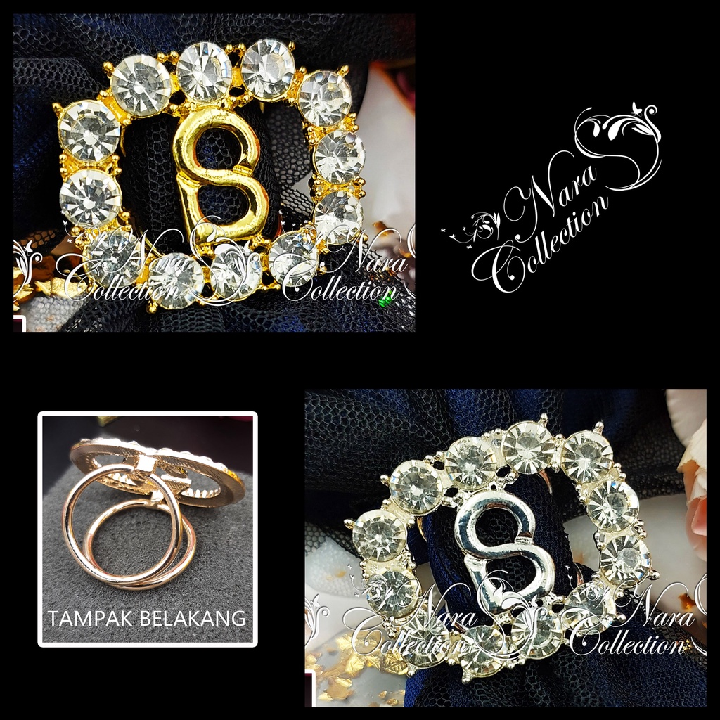 Bros RING CINCIN LOGO Button Scarf BS Elegan Nara Collection COD R-180/181