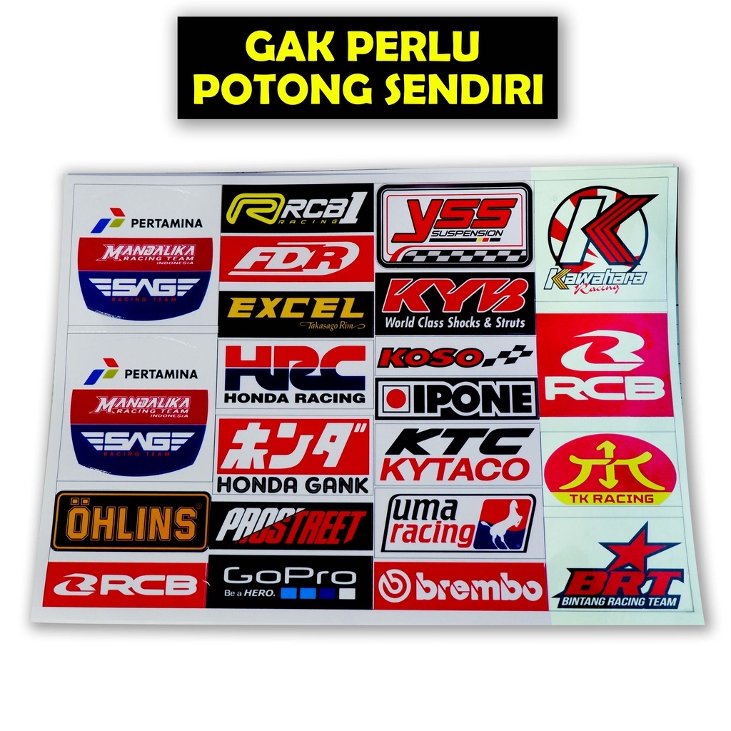 Stiker Motor, Sticker Motor, Stiker Motor Keren, Stiker Racing Motor, Stiker Sponsor Racing, Sticker Racing (ALL PACK)