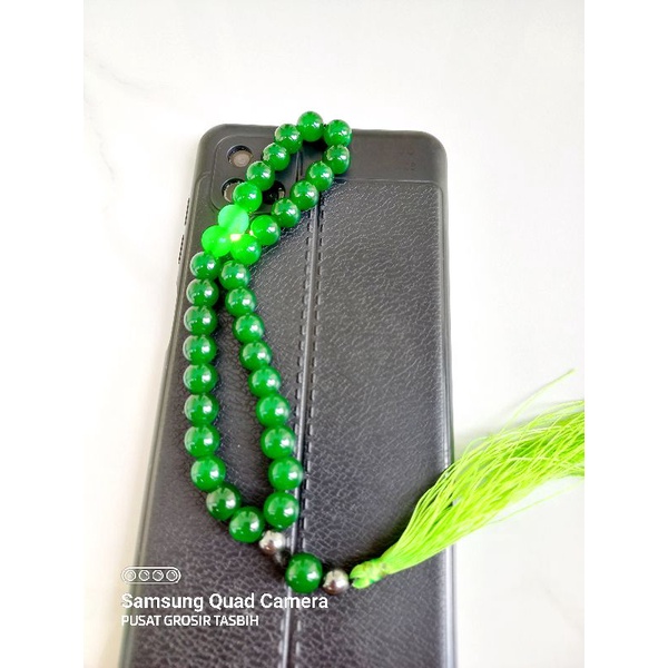 Tasbih batu giok asli 33 butir tasbih batu giok hijau tembus asli tasbih giok hijau asli tasbih 33 butir tasbih batu giok hijau tembus cahaya CLW