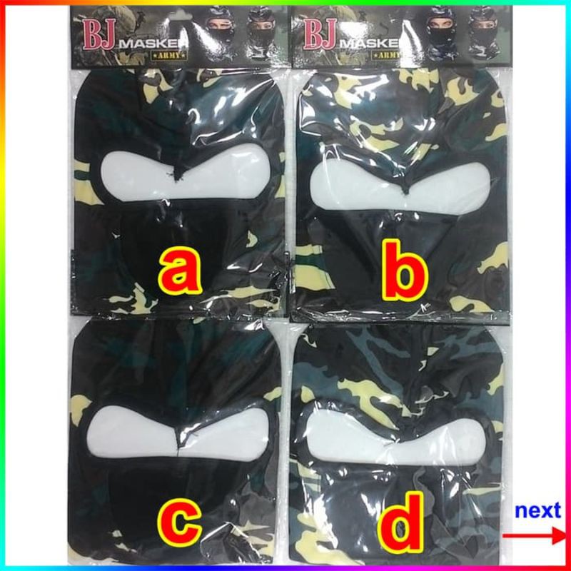 masker motor ninja motif army tentara loreng balaclava penutup wajah