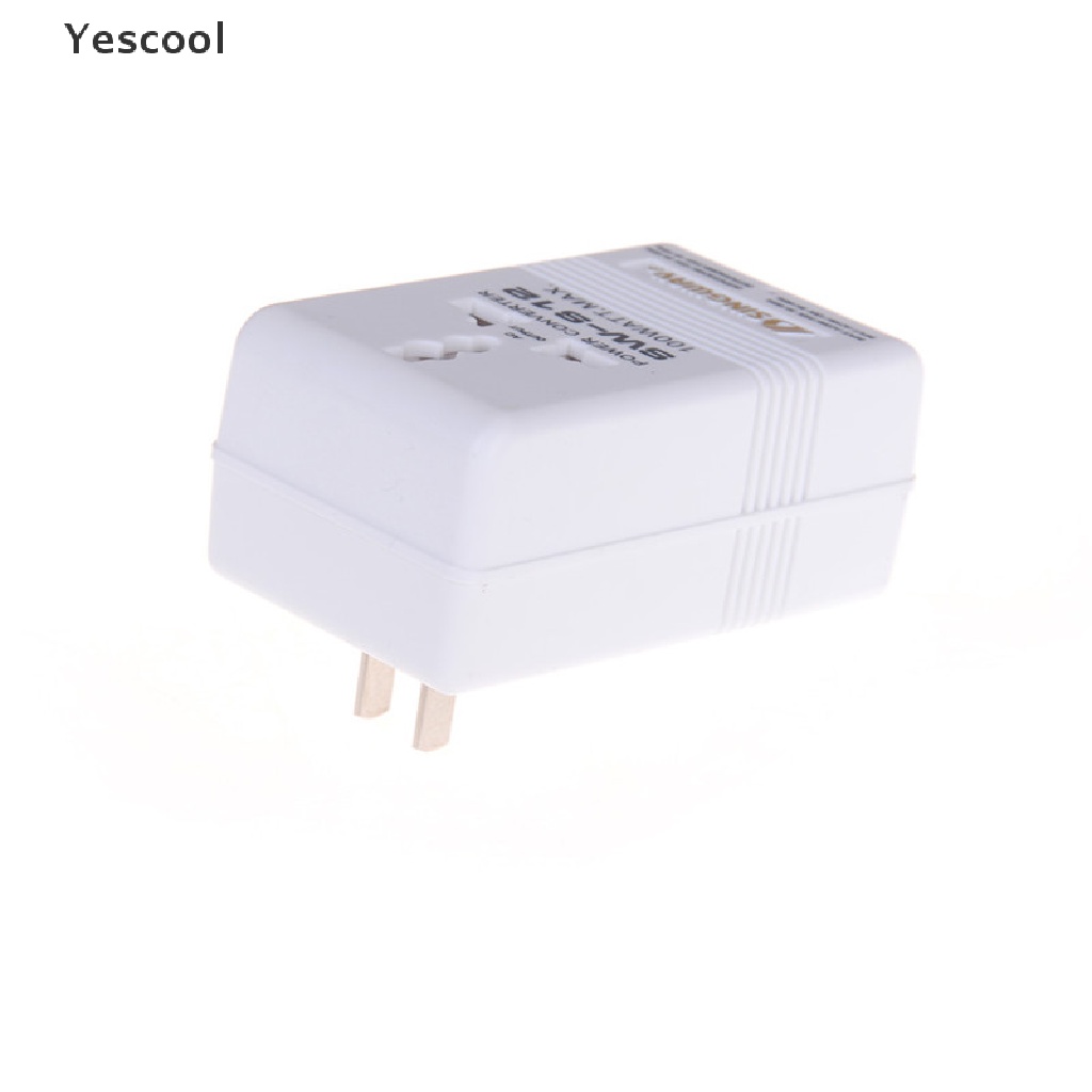 Yescool Adapter Konverter Step Up / down Tegangan 110v Ke 220v 100w Untuk Travel