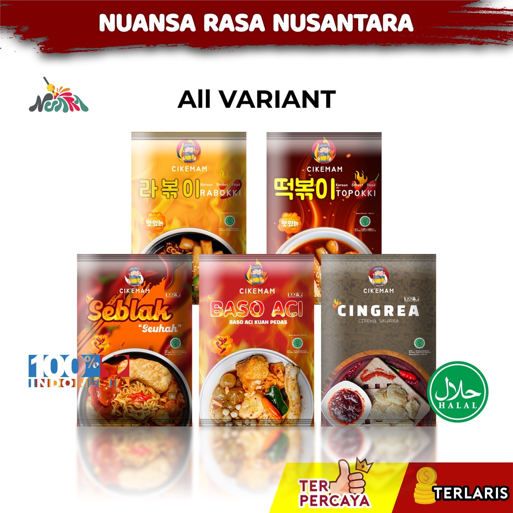 

[ TERLARIS & TERPERCAYA ] CIK EMAM - All Varian Cik’Emam Rabokki Topokki Baso Aci Tteokbokki Halal Cireng Seblak Cingrea 1