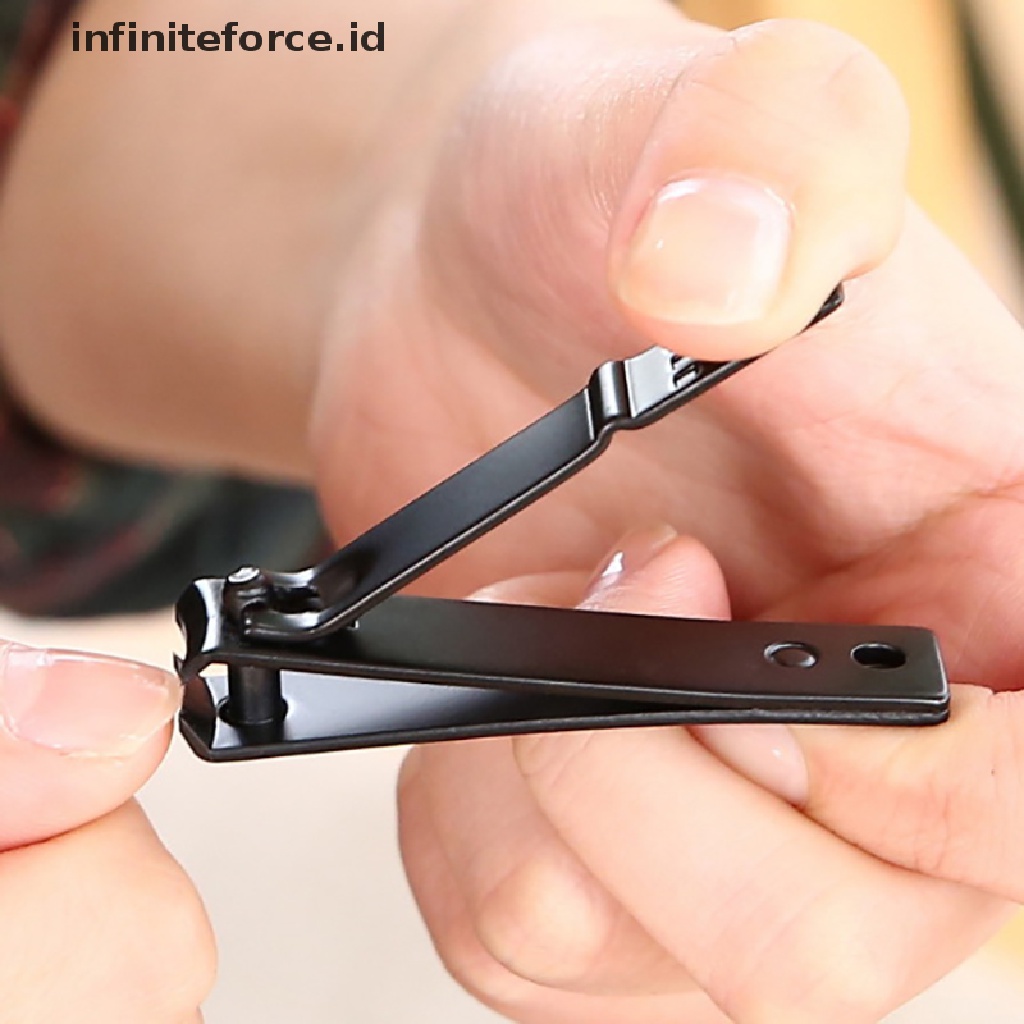 Infiniteforce.id Mesin Pemotong Kuku Kaki Profesional Bahan Stainless Steel Warna Hitam