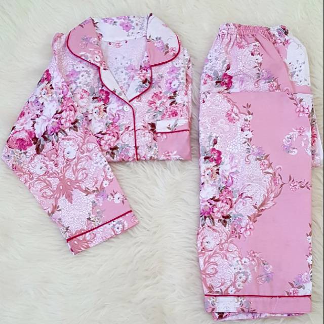 OKHISHOP Piyama Pajamas CP PP Flower bunga baju  tidur  