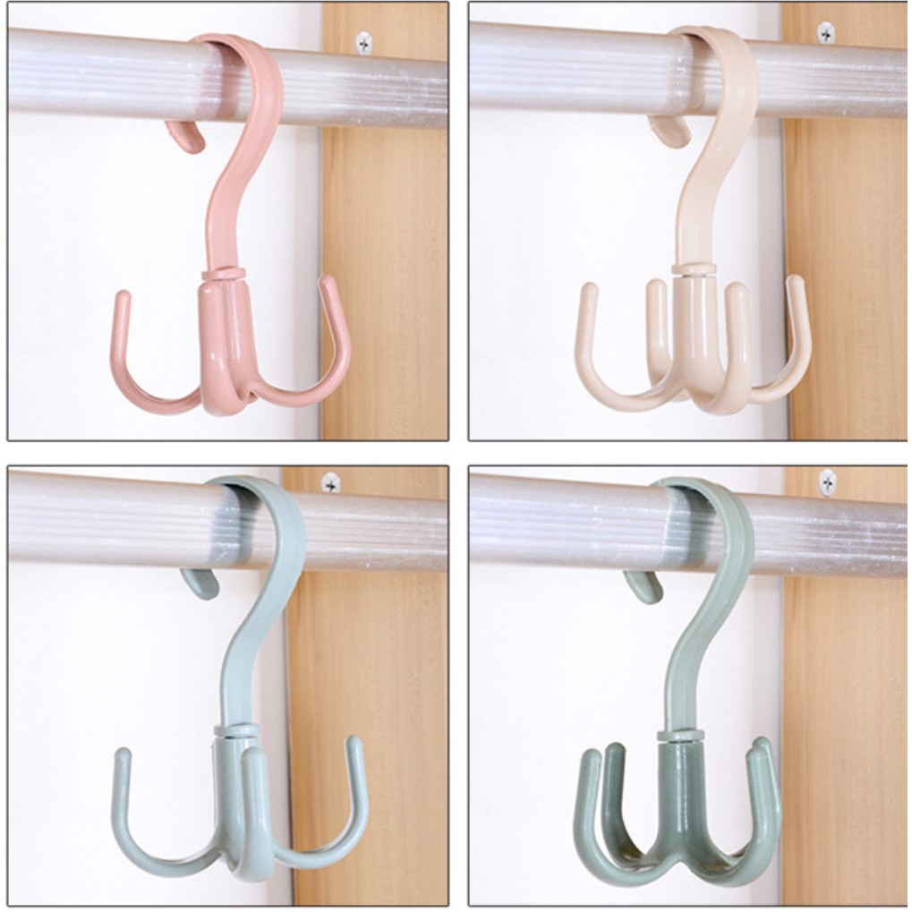 Gantungan Baju Handuk Tas Belt Hook Gantung Multifungsi 360 Derajat 4 in 1