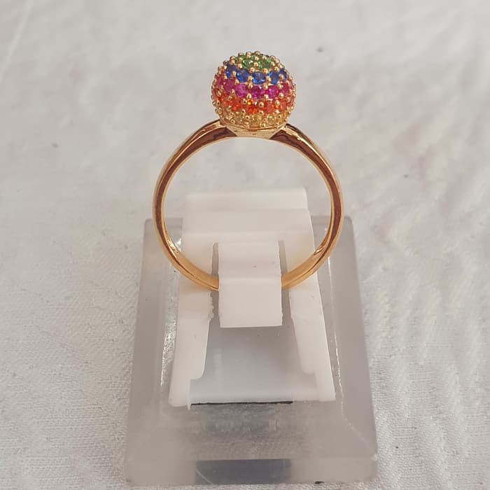 cincin bola rainbow series emas 70 % 70% 700 variasi