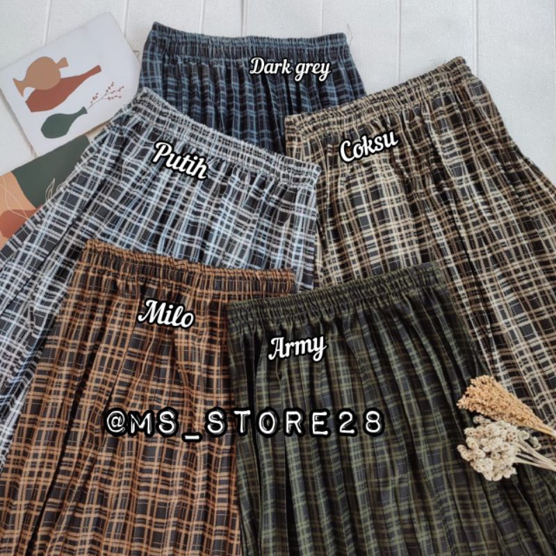 COD ROK KOREAN STYLE PLISKET 2022/ROK TARTAN PLISKET JUMBO-1