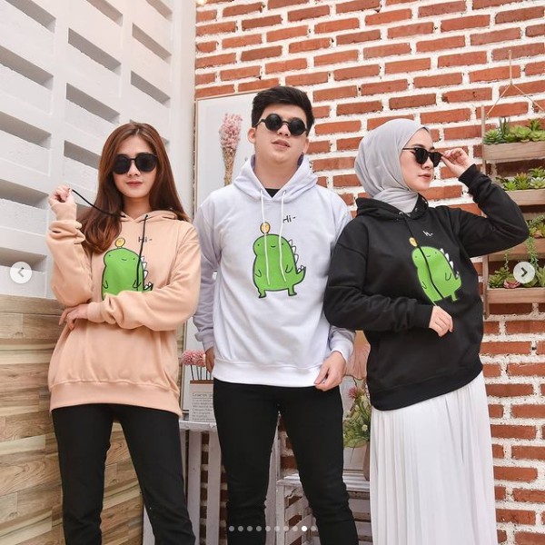 jaket sweater hoodie HI dino