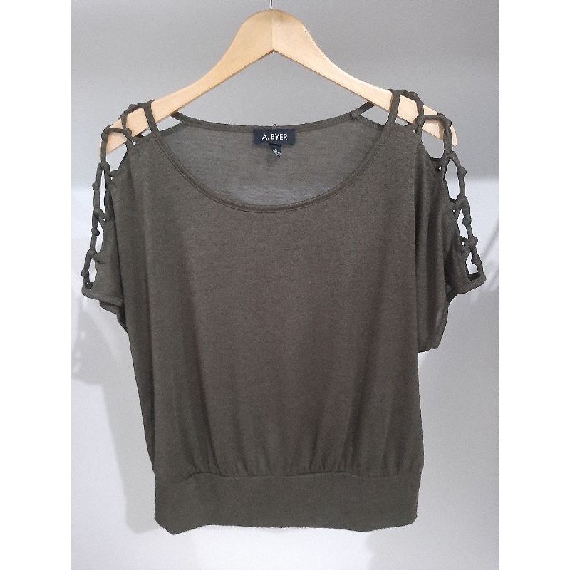 SALE Branded Original - Atasan Kaos A. Byer Knit Banded