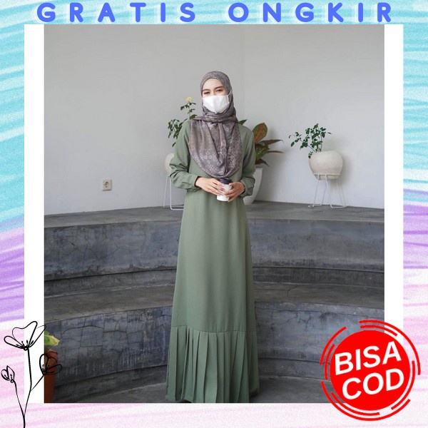 Gamis Syari Jumbo 3Xl 4Xl / Gamis Syari Besar / Gamis Jumbo Ibu Ibu Pengajian / Gamis Kekinian Model